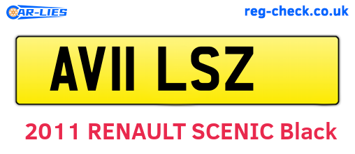 AV11LSZ are the vehicle registration plates.
