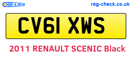 CV61XWS are the vehicle registration plates.