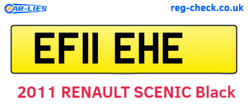 EF11EHE are the vehicle registration plates.
