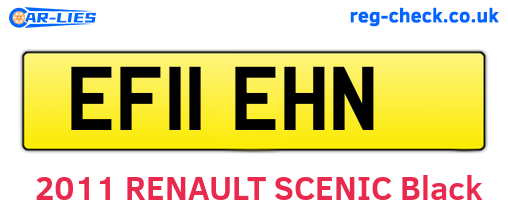 EF11EHN are the vehicle registration plates.