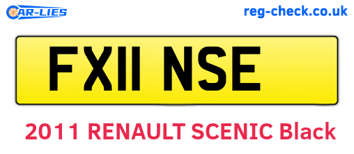 FX11NSE are the vehicle registration plates.