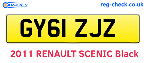 GY61ZJZ are the vehicle registration plates.