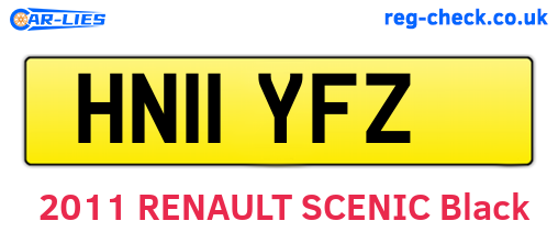 HN11YFZ are the vehicle registration plates.