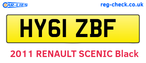 HY61ZBF are the vehicle registration plates.