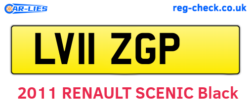 LV11ZGP are the vehicle registration plates.