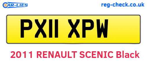 PX11XPW are the vehicle registration plates.