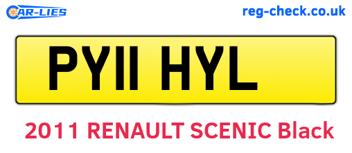 PY11HYL are the vehicle registration plates.