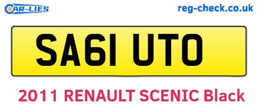 SA61UTO are the vehicle registration plates.