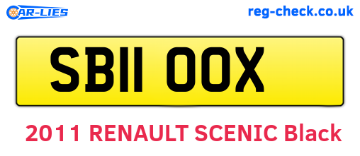 SB11OOX are the vehicle registration plates.