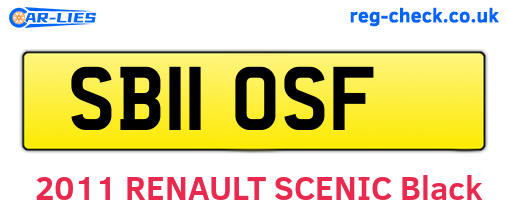 SB11OSF are the vehicle registration plates.