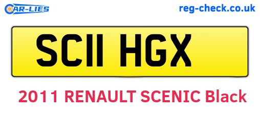 SC11HGX are the vehicle registration plates.