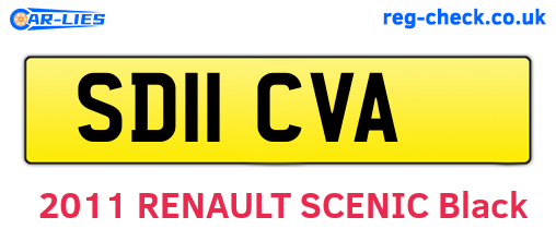 SD11CVA are the vehicle registration plates.