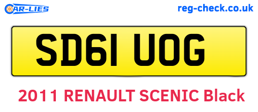 SD61UOG are the vehicle registration plates.