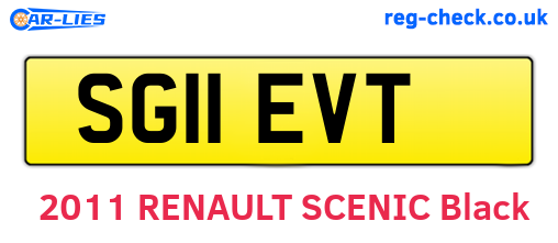 SG11EVT are the vehicle registration plates.