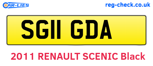 SG11GDA are the vehicle registration plates.