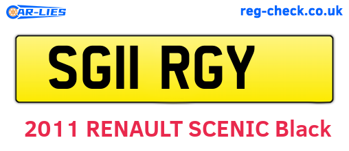 SG11RGY are the vehicle registration plates.
