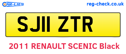 SJ11ZTR are the vehicle registration plates.