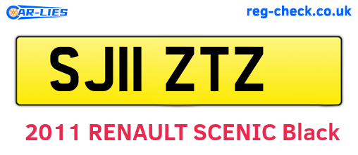 SJ11ZTZ are the vehicle registration plates.