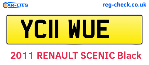 YC11WUE are the vehicle registration plates.