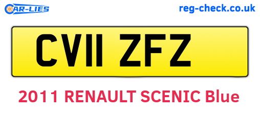 CV11ZFZ are the vehicle registration plates.