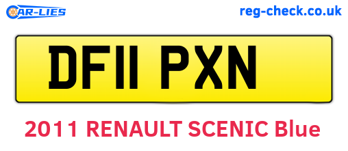 DF11PXN are the vehicle registration plates.