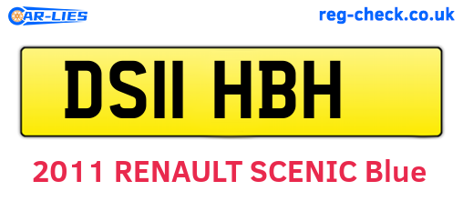 DS11HBH are the vehicle registration plates.