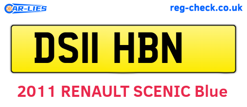 DS11HBN are the vehicle registration plates.