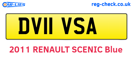 DV11VSA are the vehicle registration plates.