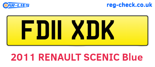 FD11XDK are the vehicle registration plates.