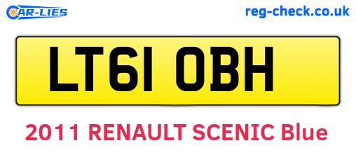 LT61OBH are the vehicle registration plates.