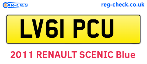 LV61PCU are the vehicle registration plates.