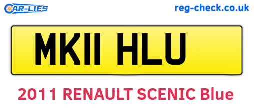 MK11HLU are the vehicle registration plates.