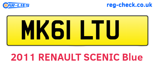 MK61LTU are the vehicle registration plates.