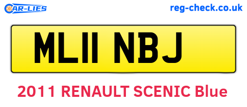ML11NBJ are the vehicle registration plates.