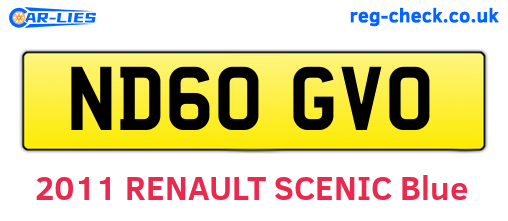 ND60GVO are the vehicle registration plates.