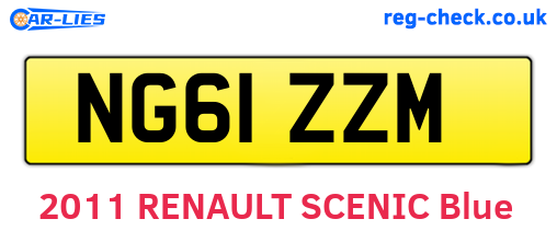 NG61ZZM are the vehicle registration plates.