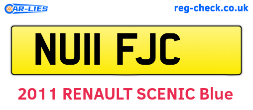NU11FJC are the vehicle registration plates.