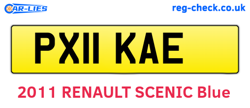 PX11KAE are the vehicle registration plates.