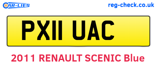 PX11UAC are the vehicle registration plates.