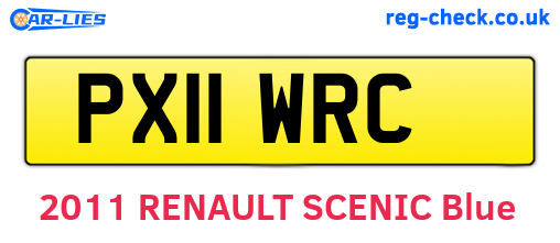 PX11WRC are the vehicle registration plates.