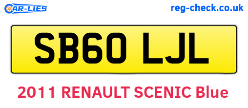 SB60LJL are the vehicle registration plates.