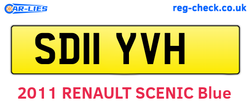 SD11YVH are the vehicle registration plates.