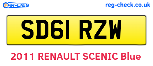 SD61RZW are the vehicle registration plates.