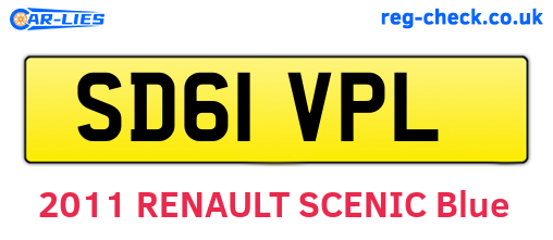 SD61VPL are the vehicle registration plates.