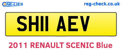 SH11AEV are the vehicle registration plates.