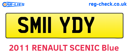 SM11YDY are the vehicle registration plates.