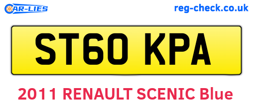 ST60KPA are the vehicle registration plates.