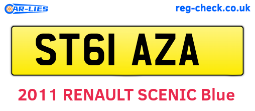 ST61AZA are the vehicle registration plates.