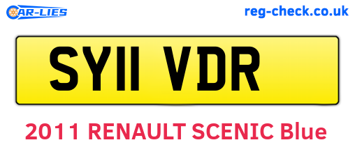 SY11VDR are the vehicle registration plates.