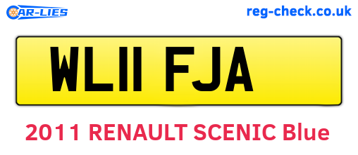 WL11FJA are the vehicle registration plates.